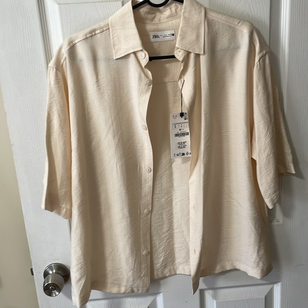 Zara Oversized Beach Coverup Top - Picture 3 of 4